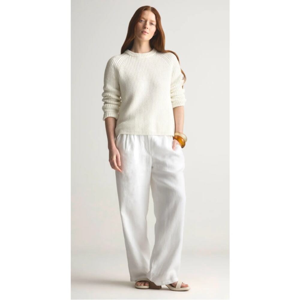 Quince Ivory Cotton Sweater - Picture 2 of 6